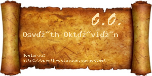 Osváth Oktávián névjegykártya